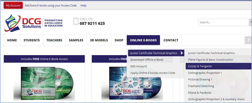 Online E-book Tab